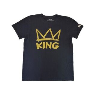 2K19 Black T-Shirt King Crown Graphic Print Short Sleeve‎ Men's Size M